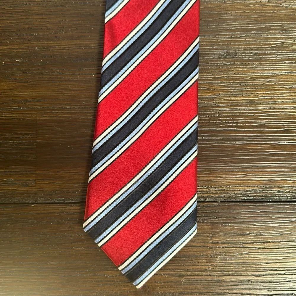 Saks Red/White/Blue Silk Tie